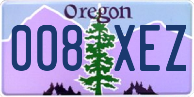 OR license plate 008XEZ