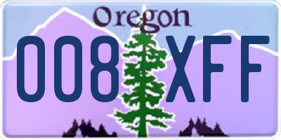 OR license plate 008XFF