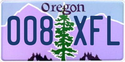 OR license plate 008XFL