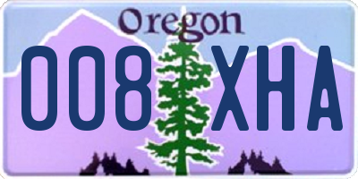 OR license plate 008XHA