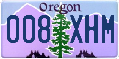 OR license plate 008XHM