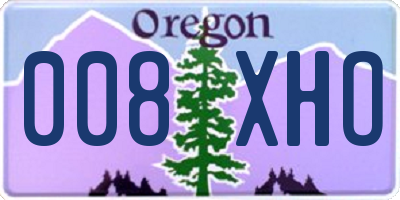 OR license plate 008XHO