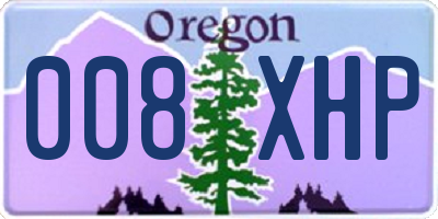 OR license plate 008XHP