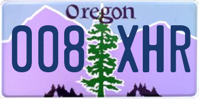 OR license plate 008XHR