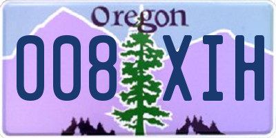 OR license plate 008XIH