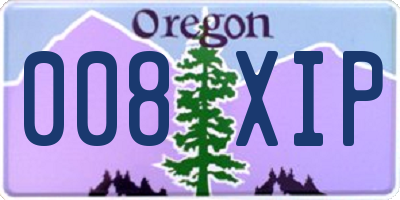 OR license plate 008XIP