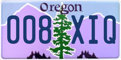 OR license plate 008XIQ