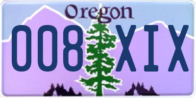 OR license plate 008XIX