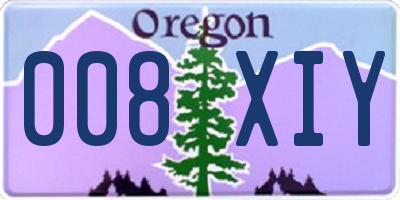 OR license plate 008XIY