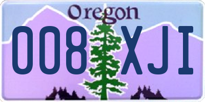 OR license plate 008XJI