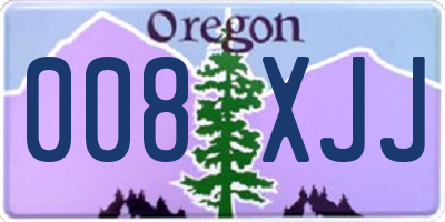 OR license plate 008XJJ
