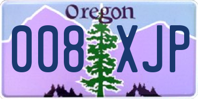 OR license plate 008XJP