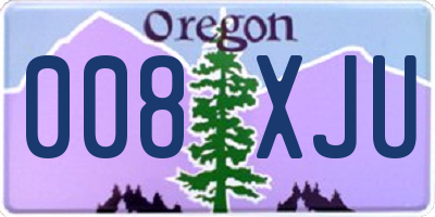 OR license plate 008XJU
