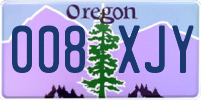 OR license plate 008XJY
