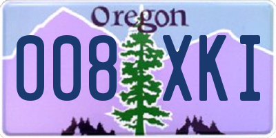 OR license plate 008XKI
