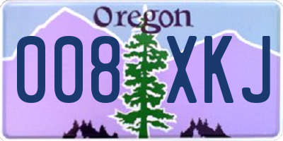 OR license plate 008XKJ