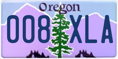 OR license plate 008XLA