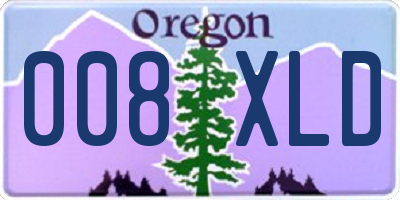 OR license plate 008XLD