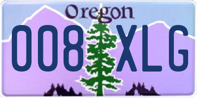 OR license plate 008XLG