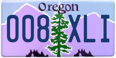 OR license plate 008XLI