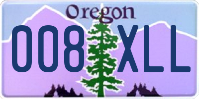 OR license plate 008XLL