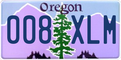 OR license plate 008XLM