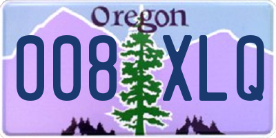OR license plate 008XLQ