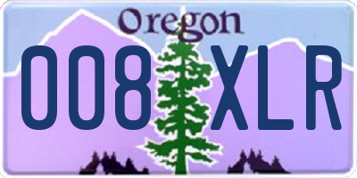 OR license plate 008XLR