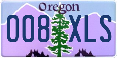 OR license plate 008XLS