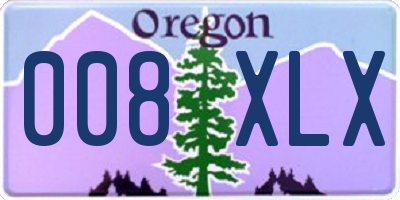 OR license plate 008XLX