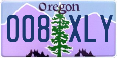 OR license plate 008XLY
