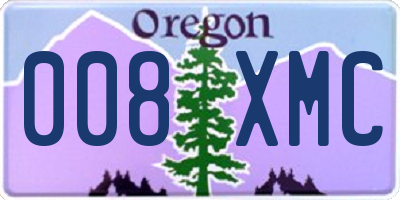 OR license plate 008XMC