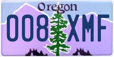 OR license plate 008XMF