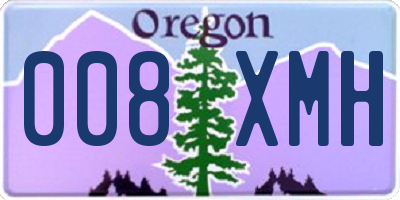 OR license plate 008XMH
