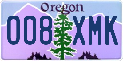 OR license plate 008XMK