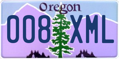 OR license plate 008XML
