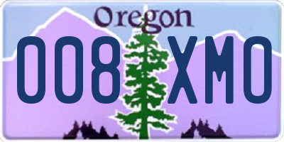 OR license plate 008XMO