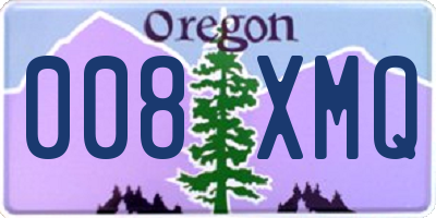 OR license plate 008XMQ