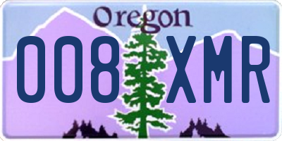 OR license plate 008XMR