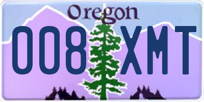 OR license plate 008XMT