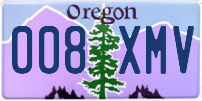OR license plate 008XMV