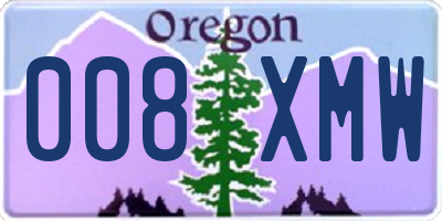 OR license plate 008XMW