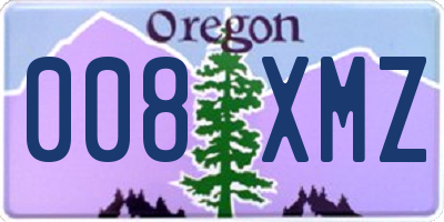 OR license plate 008XMZ