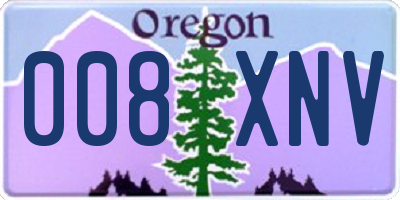 OR license plate 008XNV