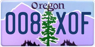 OR license plate 008XOF