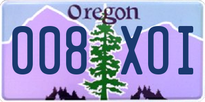 OR license plate 008XOI