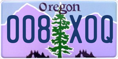 OR license plate 008XOQ