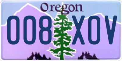 OR license plate 008XOV