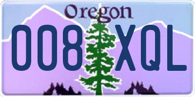OR license plate 008XQL