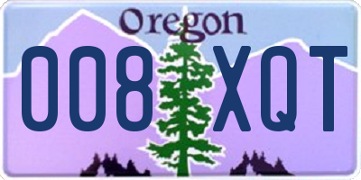 OR license plate 008XQT